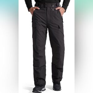 FREE SOLDIER Men's Waterproof Snow Insulated Pants Winter Skiing Snowboarding